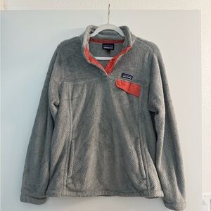 Patagonia Gray Fleece with pink Trim